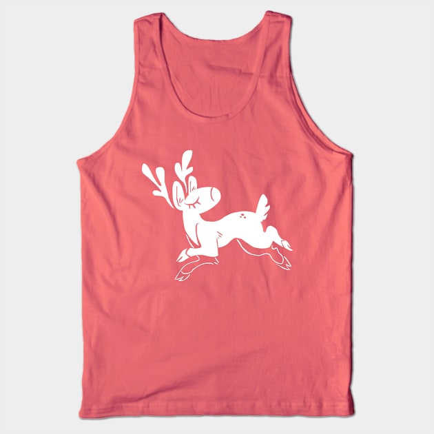 Pretty Leaping Deer Tank Top by sky665